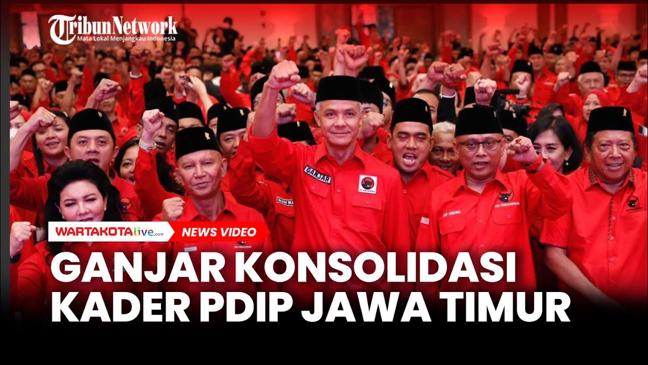 Konsolidasi Di Surabaya, Ganjar Pranowo Bakar Semangat Kader PDI P Se ...