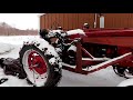 more snow and more on the way. farmall m back to work again.