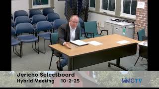Jericho Selectboard 10-2-2025