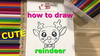 How to Draw a Cute Cartoon Reindeer - How to Draw Christmas Stuff