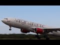 **CLOSE UP & LOUD TAKE OFFS**  2 X Virgin Atlantic A330,s