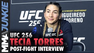 Tecia Torres wants quick turnaround, big name after TKO | UFC 256 full post-fight interview