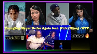 YoungBoy Never Broke Again feat. Nicki Minaj - WTF ( Official Music Video)REACTION TRASH🗑️or PASS🔥