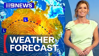 Australia Weather Update: Showers and storms expected | 9 News Australia