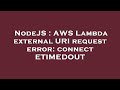 NodeJS : AWS Lambda external URI request error: connect ETIMEDOUT