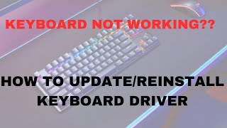 Fix Keyboard Issues on Windows 10/11- Update/Reinstall Keyboard Driver!