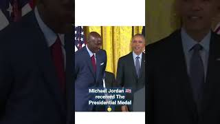 Michael Jordan Receives The Presidential Medal of Freedom #shorts #USA #whatsappstatus #obama