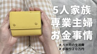 【手取り20万5人家族】旦那手取り２０万円。節約で1ヶ月を乗り切る！！生活費を公開。/専業主婦/家計簿/5人家族/給料振り分け