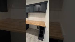 Check out this amazing cabinet job we did. Custom hood, custom island end caps custom oak accents