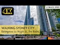 Walking Sydney City Centre, Barangaroo to Argyle St The Rocks - 2 March 2023 (4K)