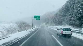 【北陸自動車道】南条SA〜今庄トンネル【雪】