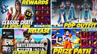 Next Classic Crate Bgmi | Next Premium Crate Bgmi | Next Prize Path Event | 3.6 Update Release date