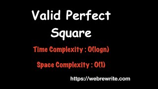 Valid Perfect Square LeetCode | Java | Check Valid Perfect Square using Binary Search
