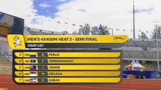 SUKMA PERAK 2018-4x400m Lelaki Semi Final 2