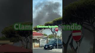 Clamoroso incendio Fiumicino