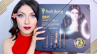 🇺🇸  Wanna SEXY CURLS & WAVES for Summer ?! 🔥#RushBrush 5 in 1 Curler Unboxing & Full Review