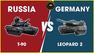 Who Wins!! T-90 (Russian) vs Leopard 2 (German): Which Tank is the Most Powerful | Military Summary