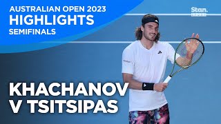 Karen Khachanov v Stefanos Tsitsipas Highlights | Semi-Finals | Australian Open 2023