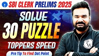 SBI Clerk Reasoning | Puzzle Reasoning | Top 30 Puzzles | SBI Clerk Puzzle by Arpit Sir