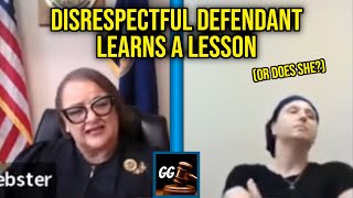 Disrespectful Defendant Gets A Lesson In Courtroom Etiquette!