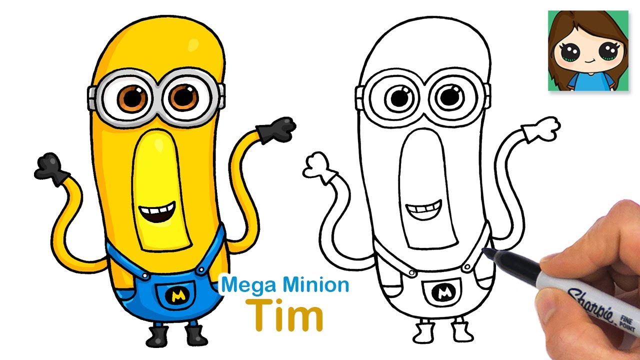 How To Draw Mega Minion Tim Despicable Me 4 Youtube