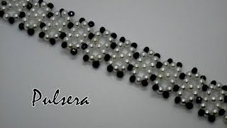 DIY - Pulsera de perlas y rondeles - Pearl and rondels bracelet- لؤلؤة وسوار روندلس