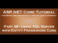 Using sql server with entity framework core