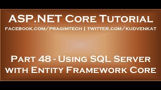 Using sql server with entity framework core
