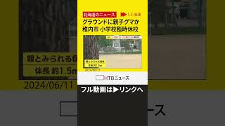 【切り抜き】親子か　小学校のグラウンドでクマ２頭目撃　２キロ離れた公園でも前日から　幼小中４校　臨時休校　稚内市　※フル動画は▶リンクへ