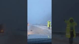 Sinop Boyabat arası Dıranaz tüneli yolları buzlanma