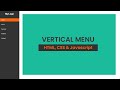 Vertical Menu | HTML, CSS & Javascript