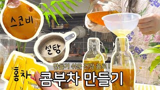 홍차를 발효시킨 콤부차, 새콤 달달 건강 음료 쉬운 레시피 🍹