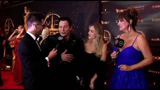 Hector Echeverría & Christina Invernizzi Belfort en Alfombra Roja Martin Fierro Latino