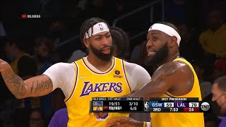 LeBron James and Anthony Davis in a passionate strategy session