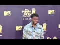 Chadwick Boseman at the 2018 MTV Movie And TV Awards at Barker Hangar in Santa Monica