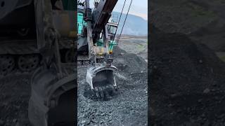 Large mining electric shovel construction site