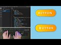 ASMR Programming - CSS Metallic Glossy 3D Button Effect | HTML CSS | Hover Effect - No Talking
