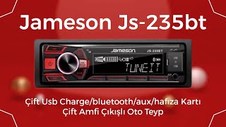 Jameson Js-235bt Çift Usb Charge/bluetooth/aux/hafıza Kartı Çift Amfi Çıkışlı Oto Teyp