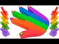 Satisfying Video | How To Make Rainbow Hand From Kinetic Sand And Nail Polish Cutting ASMR