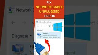 Fix Network Cable Unplugged Error Windows 10 11 Shorts