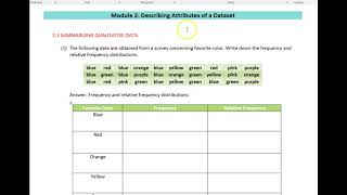 2.1 Summarizing Qualitative Data