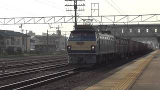 【HD】EF66-21 貨物列車(1353レ EF66 0番台 代走)JR東海道線清洲駅貨物線