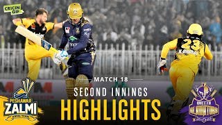 Match 18 - Peshawar Zalmi Vs Quetta Gladiators - Second Innings Highlights