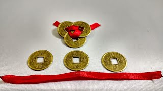 How to Make a Feng Shui 3 Chinese Coins for Wealth & Good Luck ( Quick & Easy )