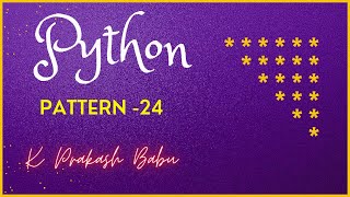 PYTHON PATTERN PROGRAM 24
