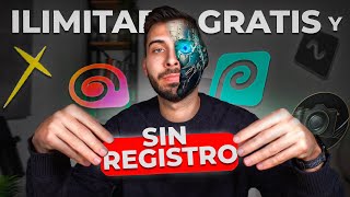 SORPRENDENTE! 8 IAs Gratuitas, Ilimitadas y SIN Registro 🤫 Crea de TODO de Forma FÁCIL