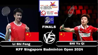 Finals | SHI Yu Qi (CHN) vs LI Shi Feng (CHN)[MS] KFF Singapore Badminton Open 2024