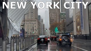 New York City | Rain Day Driving in Manhattan, NYC #2  | 4K 120 fps |