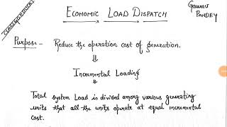 Economic Load Dispatch - Easy Learn