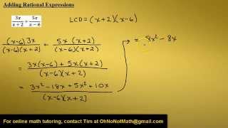 Adding Rational Expressions, Example 3